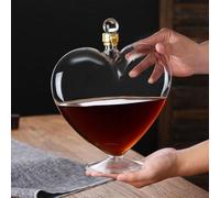 Heart-Shaped Whisky Decanter 500ml/1000ml - Novelty Whiskey/Whisky Carafe for Scotch Storage - Funny Birthday Gift for Men, Dad, Husband, Boyfriend - Home Bar Barware Wine Decanter(1000ml)