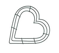 Heart Shaped Wire Wreath Frame Green Metal Wreath Rings, Wreath Form DIY Wreath Making Rings for Crafts & Floral Decorations on Weddings Christmas Home Party (11.8in*1pc)