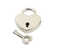 Heart Shaped with Wedding Keyed Padlocks Vintage Wishes Unqique Love Padlock for Anniversary Small Padlock Necklace Stainless Steel for Locker Outdoor Waterproof Heavy Duty with