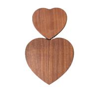Heart Shaped Wood Cutting Board, Cheese & Charcuterie Serving Platter, Natural Wooden Board for Meat, Cheese & Vegetables (Large)(Heart 2 Pack)