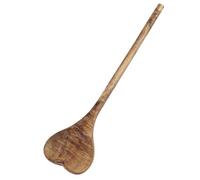 Heart Shaped Wood Spoon, Long Handle Love Spoon for Appetizer, Serving Mixing Spoon Kitchen Utensil for Wedding Gift Mothers Day, 11Inch