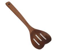 Heart Shaped Wooden Slotted Spoon, Stirring Colander for Pasta Cooking | Natural Wood Grain, Smooth Surface, Gentle on Nonstick Cookware, Suitable for Soup Stew Serving and Daily Kitchen Use
