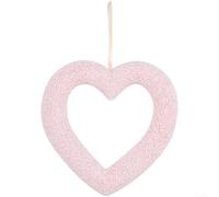Heart Shaped Wreath for Valentines Day Wedding Anniversary Party Home Decor 30cm(C)