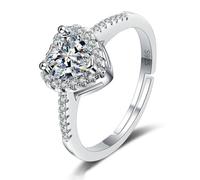 Heart Shaped Zircon Ring,Micro Set Heart Shaped Diamond Ring, Proposal Engagement Rings,Exquisite Love Diamond Rings