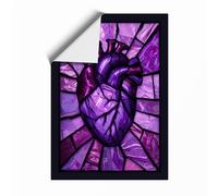 Heart Shattered Abstract Unframed Wall Art Print A2 (59.4×42cm), Wall Decor for Living Room, Bedroom, Office & Home, Art Gift