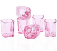 Heart Shot Glasses Set,Pink Shot Glass (6, 2oz)