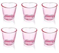Heart Shot Glasses Set, Pink Shot Glass Cute 1.5oz