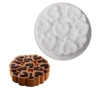 Heart Silicone Cake Chocolate Mold, 7-inch Large Round Heart Cake Mold for DIY Cake Mousse Dessert Heart Cake Mold, Candy Fondant Ice Cream Soap Jelly Molds