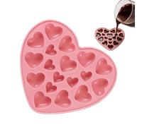 Heart Silicone Mold - 18 Cavities Food Grade Silicone, Cake Pop and Candy Mold, Non-Stick Baking, Kitchen Bakeware for Candies, Jellies, Valentines, Thanksgiving, Birthday, Parties, Home