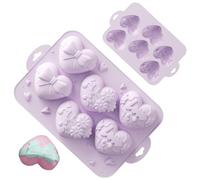 Heart Silicone Mold, Chocolate Molds, 11.02x6.69x0.98 inches, Food-Grade Embossed Tray, Valentine’s Day Crafting Tool, Ideal for Cheese Mousse Pudding Cake Jelly Soap Making