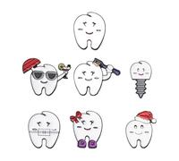 Heart Skull Butt Enamel Pin Set Underwater Animals Teeth Punk Halloween Whale Hippo Dolphin Apple Kiwi Pear Lapel Jewelry, Normal, Non-precious metal