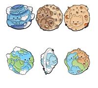 Heart Skull Butt Enamel Pins: Underwater Animals & Fruits Pin Badge, Klein, Non-precious metal