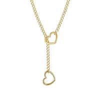 Heart Slip Chain Necklace | Slip Chain Choker Women | Punk Gothic Lariat Y Necklace | Love Necklaces For Women Gothic | Love Necklace For Girls
