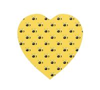 Heart Soft Magnet Fridge Magnet Locker Refrigerator Magnets Furniture Decoration, Bumblebee Yellow Print