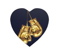Heart Soft Magnet Fridge Magnet Locker Refrigerator Magnets Furniture Decoration, Gold Boxing Gloves