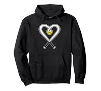 Heart Softball Bats Love Player Coach Fan Pullover Hoodie