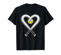 Heart Softball Bats Love Player Coach Fan T-Shirt