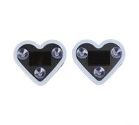 Heart Solar LED Lights 2Pcs IP65 Waterproof Car Decor Pink Heart Solar Light 2Pack ABS Outdoor Garden Stake Car Ambient Solar Lights Heart Shape 2Pcs Weatherproof 9CM Heart Solar LED (light blue)