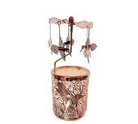 Heart Spinning Candle Holder Gold Metal Rotary Windmill Candle Holder for Wedding and Holiday Decor