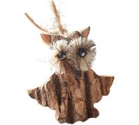 Heart star butterfly wooden Christmas hanging decorations with rope for tree ornaments holiday decoration and photo backdrop props handmade from natural wood (J)