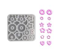 Heart Star Flower Shape Resin Craft Silicone Mold Pendant Earrings for Unique Necklace and Earring Creation Easy Cleaning Jewelry Mold