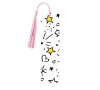 Heart Star Pattern Bookmark Cartoon Wooden Bookmark with Tassel Book Mark for Women Men Reading Page Markers Gifts for Book Lovers