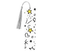 Heart Star Pattern Bookmark Cartoon Wooden Bookmark with Tassel Book Mark for Women Men Reading Page Markers Gifts for Book Lovers