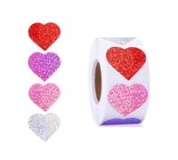 Heart Sticker Valentine's Day Gift Self-Adhesive Love Decorative Label for Girl Adhesive Heart Valentine's Day Labels Decorative