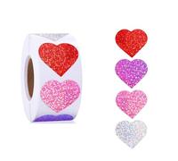 Heart Sticker Valentine's Day Gift Self-Adhesive Love Decorative Label for Girl Heart Labels Decorative Valentine's Day Gift