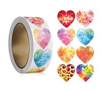 Heart Sticker Valentine's Day Gift Self-Adhesive Love Decorative Label for Girl Love Heart Valentine's Day Gift Self-Adhesive