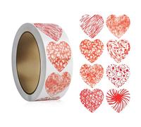Heart Sticker Valentine's Day Gift Self-Adhesive Love Decorative Label for Girl Love Heart Valentine's Day Gift Self-Adhesive