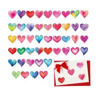 Heart Stickers - Colorful Self Adhesive Matte Kids Decals - Heart Shaped Stickers | for Home Decor Textbooks Tablets Water Cups Preschool School Party Craft Creation Birthday