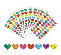 Heart Stickers,Coloured Stickers 10 Sheets,Glitter Stickers 360pcs,Mothers Day Stickers,Valentines Stickers,Love Stickers,Heart Stickers for Children,Scrapbook Stickers,Valentine's Day Decorative