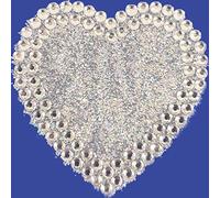 Heart Stickers - Self Adhesive Craft Sticker Hearts (1, 50mm Solid Silver)