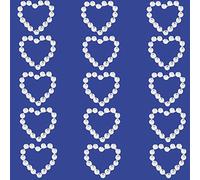 Heart Stickers - Self Adhesive Craft Sticker Hearts (15, 18mm Silver Diamante)