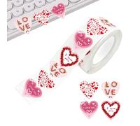 Heart Stickers - Self Stick Emblems, Moisture Resistant Icons, Cute Stationery Decals, Wedding Gift Fasteners, Classroom Reward Supplies | Supports Creative Writing Packaging Learning Festive Memory