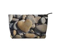 Heart Stone, Cosmetic Bag Corduroy Makeup Bag Portable Travel Toiletry Bag