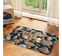 Heart Stone,Waterproof Pet Feeding Mat,PU Leather Placemats for Cat Dog Water Bowl,Food Mats,30x45cm