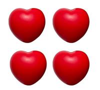 Heart Stress Balls for Adults, 4 Pack 7x6.5cm Finger Exercise Hand Grip Trainer Hand Strengthener Grip Training Kids Teens