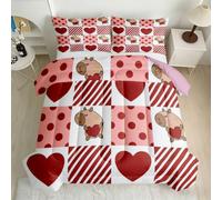Heart Stripe Coverless Duvet Double 7.5 Tog 3D Printed Comforter