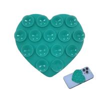 Heart Suction Cup Phone Mount - Strong Grip Silicone Phone Stand, Phone Heart Sticking Suction Cup | Sticky Double-Sided Mobile Holder, Portable Design Secure Phone Case Accessory for Hands Use