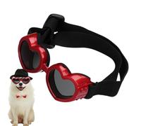 Heart Sunglasses for Dogs, Heart Sunglasses for Dogs, Shaded Sunglasses for Pets | Bicycle Sunglasses for Small Dogs, Anti-Fog Glasses