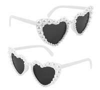 Heart Sunglasses Party Glasses Heart Shape Glasses JGA Glasses Heart Glasses Vintage 90s Hippie Heart-Shaped Glasses Heart Glasses for Party Wedding Carnival 2 Pairs