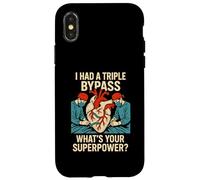 Heart Surgery I Survived Triple Bypass Fun Mens Superpower Case for iPhone X/XS