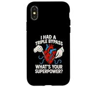 Heart Surgery I Survived Triple Bypass Fun Mens Superpower Case for iPhone X/XS