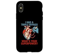Heart Surgery I Survived Triple Bypass Fun Mens Superpower Case for iPhone X/XS