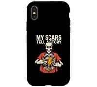 Heart Surgery My Scars Tell A Story Fun Mens Get Well Case for iPhone X/XS