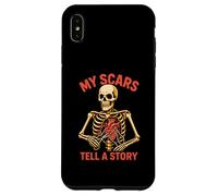 Heart Surgery My Scars Tell A Story Fun Mens Get Well Case for iPhone XS Max
