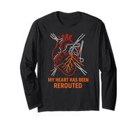 Heart Surgery Patient Been Rerouted Funny Men's Get Well Long Sleeve T-Shirt