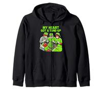 Heart Surgery Patient Got A Tune-Up Funny Hospital Get Well Zip Hoodie